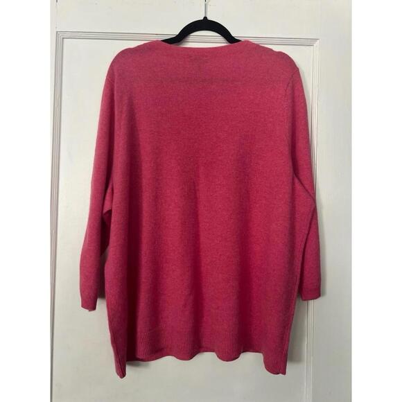 Talbots Woman Pure Cashmere Sweater Pink Pullover Size 3X Soft Knit - Picture 2 of 4